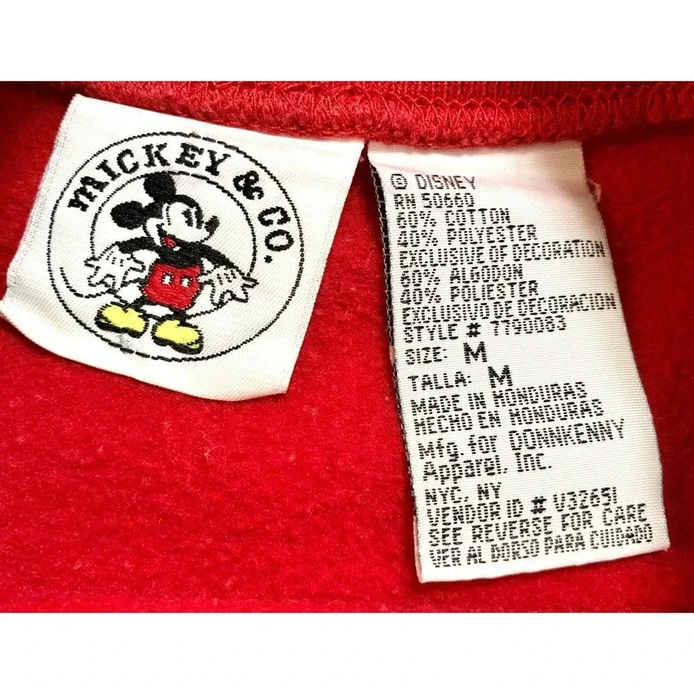 Vtg Mickey & Co Disney Embroidered Shining Star Crewneck Sweatshirt Medium M - Picture 5 of 9